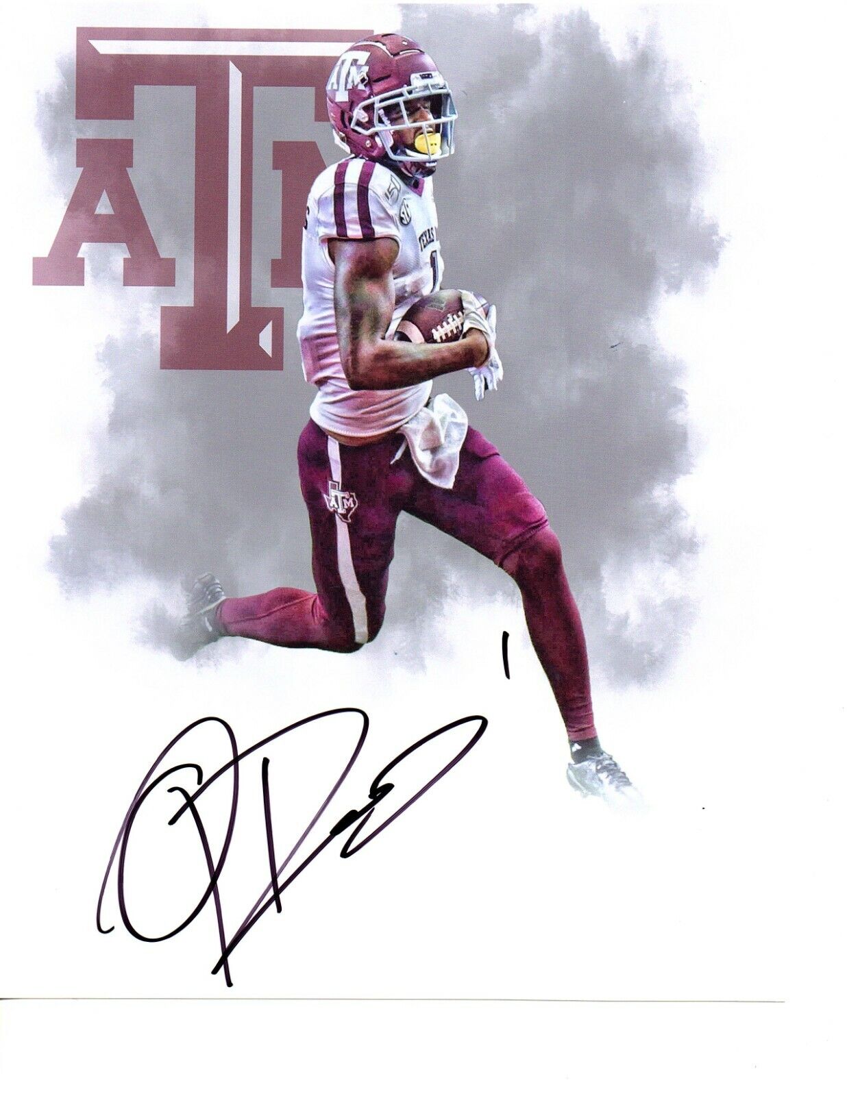 Quartney Davis Texas A&M signed autographed 8x10 football Photo Poster painting WR STAR b