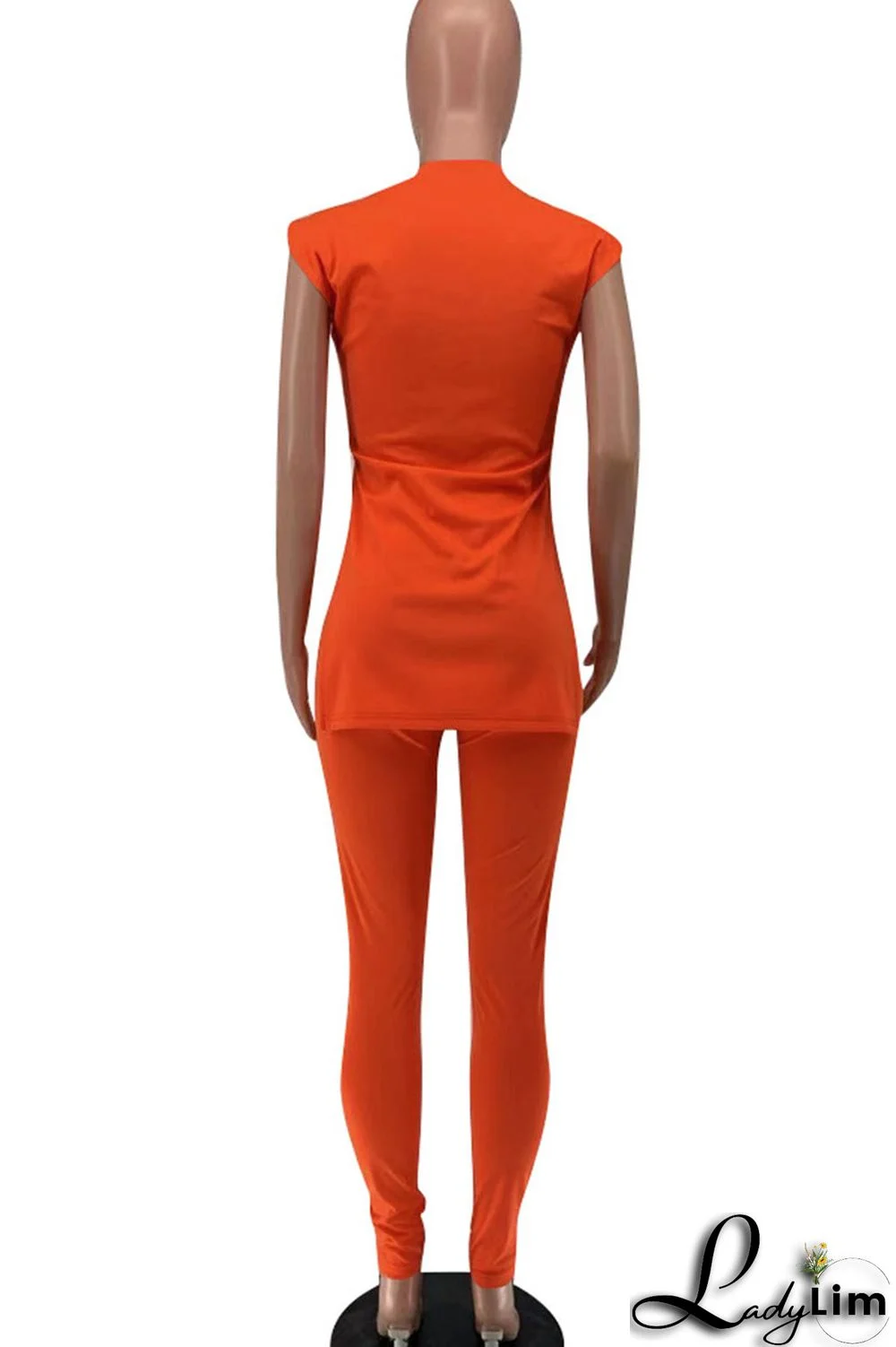 Green Sexy Print Split Joint Slit O Neck Sleeveless Two Pieces