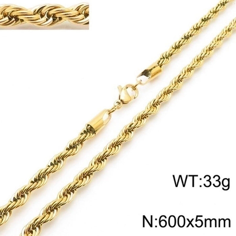 Jewelry Fashion Geometric 304 Stainless Steel 18K Gold Plated Plating Stainless Steel Necklaces