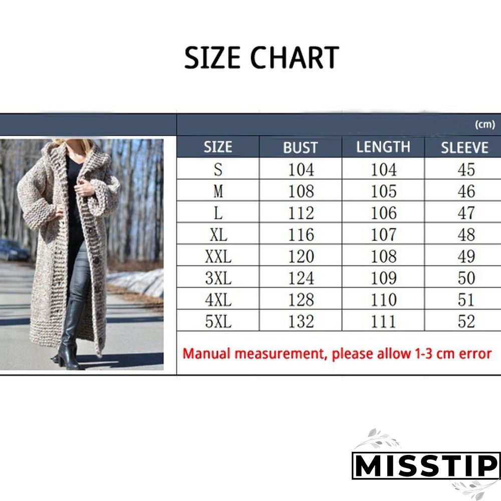 New Fashion Women Autumn Winter Long Sleeve Knitted Cardigan Coat Casual Streetwear Hooded Sweater Coat Plus Size
