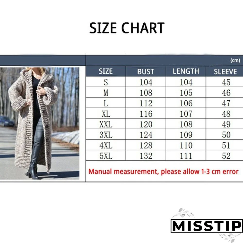 New Fashion Women Autumn Winter Long Sleeve Knitted Cardigan Coat Casual Streetwear Hooded Sweater Coat Plus Size