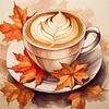 uk.everydayedeals Paint By Number - Oil Painting - Autumn Coffee(20*20cm)