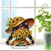 (US Only)Acrylic Special Shape Sunflower Girl Diamond Painting Desktop Ornaments