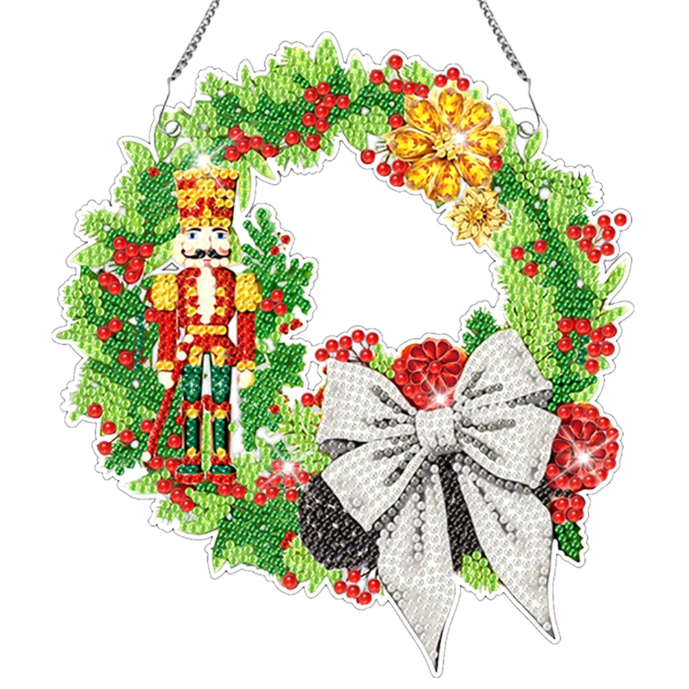 DIY Jacket Knight Wreath Acrylic Single Side Special Shaped Diamond Painting Hanging Ornament