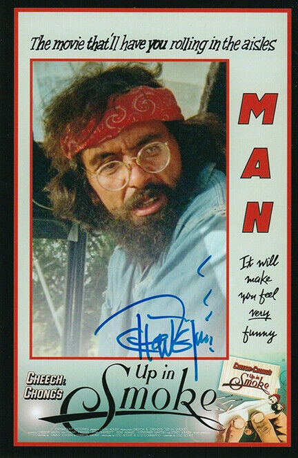 Tommy Chong REAL hand SIGNED 4x6 Up In Smoke Movie Photo Poster painting #7 COA Cheech & Chong
