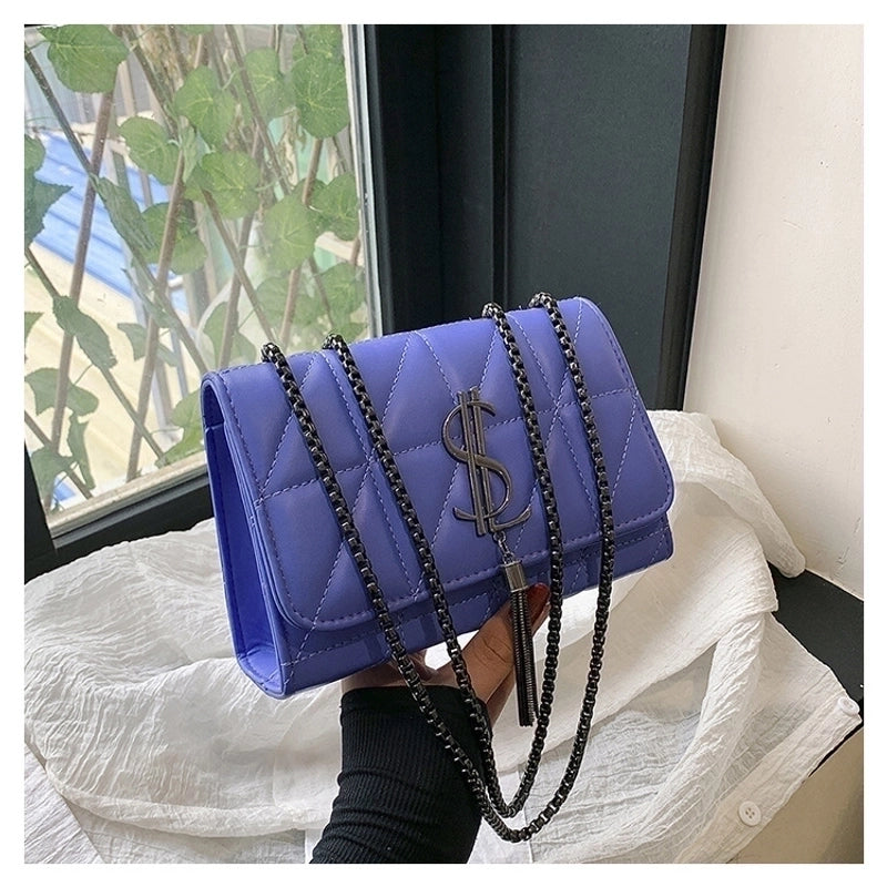 Women’s Pu Leather Solid Color Basic Classic Style Square Magnetic Buckle Crossbody Bag Underarm Bag