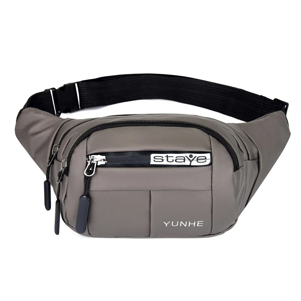 Mongw Street Chest Bag Waist Bag Zip Fanny Pack Women Men Sports Waist Pack Shoulder BagOxford Cloth Chest Bag Mobile Phone Bag