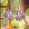 2 PCS Flying Rabbit - 5D DIY Pendant