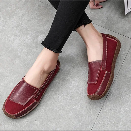 Women's Soft Leather Comfortable Dressy Walking Work Orthotic Shoes