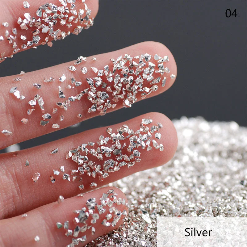 50G/bag of Nail Art Stone Jewelry DIY Electroplated Crystal Glass Irregular Crushed Stone Japanese Nail Art Decoration