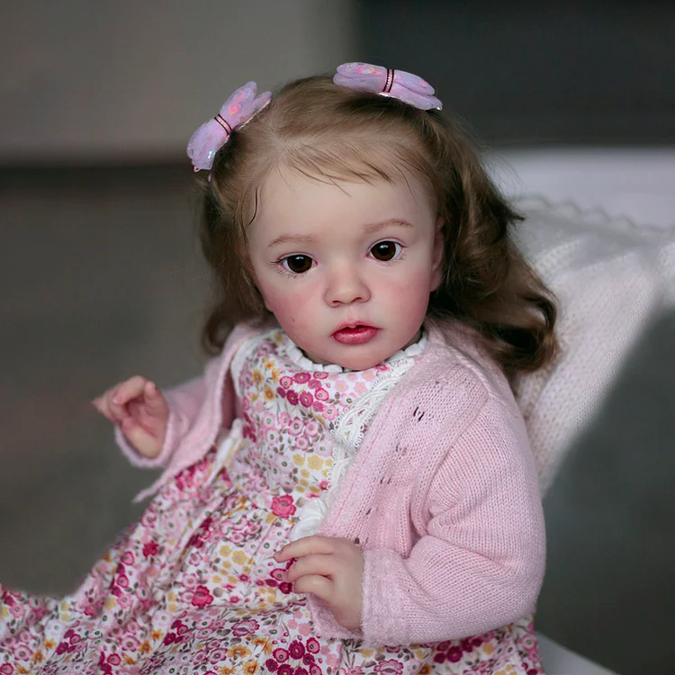 [New] 20'' Real Weighted Reborns Toddler Baby Blue Eyes Girl Doll Named Xusade