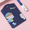 8PCS Adorable Cartoon Kids ID Bus School Card Cover Hanging Badge