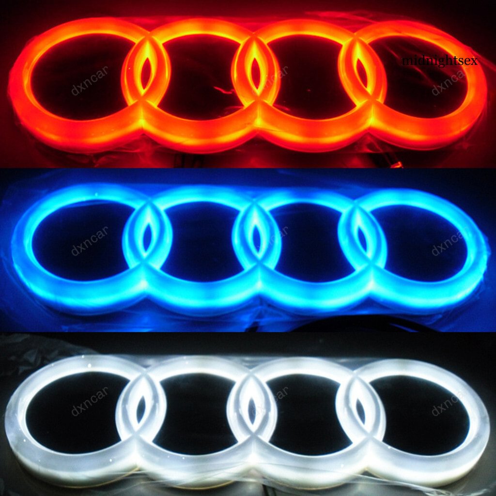 Illuminated 5D LED Car Tail Logo Light For Audi Badge Emblem Light voiturehub dxncar