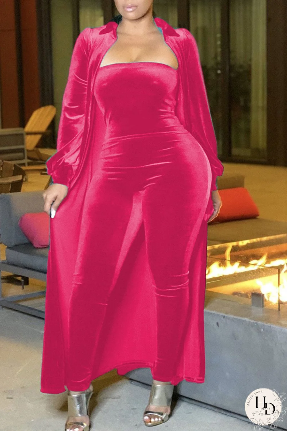 Black Green Casual Solid Peter Pan Collar Long Sleeve Two Pieces