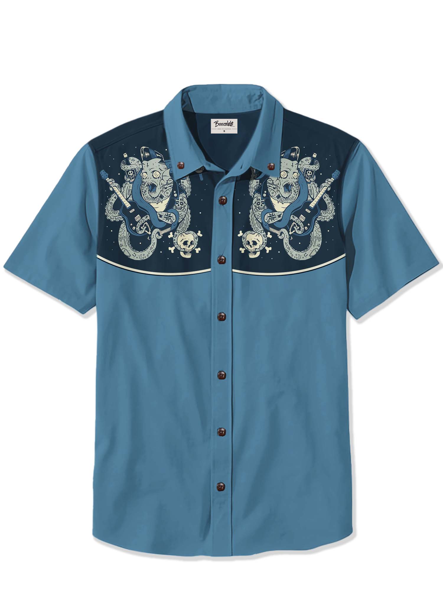 Music Rock 'N' Roll Zombie Octopus - 100% Cotton Shirt