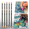 (US Local)5Pcs 5D Crystal Gem Pick Up Tool 23cm Dotting Wax Pencil for Art Craft