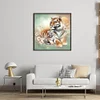 Tiger Mother And Cub-11CT Stamped Cross Stitch 40*40cm/15.75*15.75in