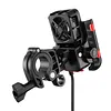 Cooling Motorcycle Phone Mount with USB/TYPE-C Charging Port Motorcycle Phone Holder 360 Rotation Cellphone Cradle Adjustable for 5.4-7.8 Inch Smartphone (Handlebar)