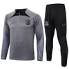 Joyfball 2024/2025 Corinthians Half-Pull Training Suit grey Football Shirt 1:1 Thai Quality