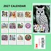 2027 set de calendrier mural bricolage en papier avec diamants, kit de perceuse partielle sp&eacute;ciale pour un cadeau de d&eacute;coration de bureau &agrave; domicile pour adultes d&eacute;butants