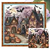 Halloween Ghost House-11CT Stamped Cross Stitch 40*40cm/15.75*15.75in tapestrymarket