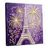 Kits d&rsquo;art de peinture en perles maison maison Tour Eiffel pour d&eacute;co int&eacute;rieure adulte 25x25cm avec cadre