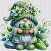 Cucumber Gnome - 11CT Stamped Cross Stitch - 45*45cm