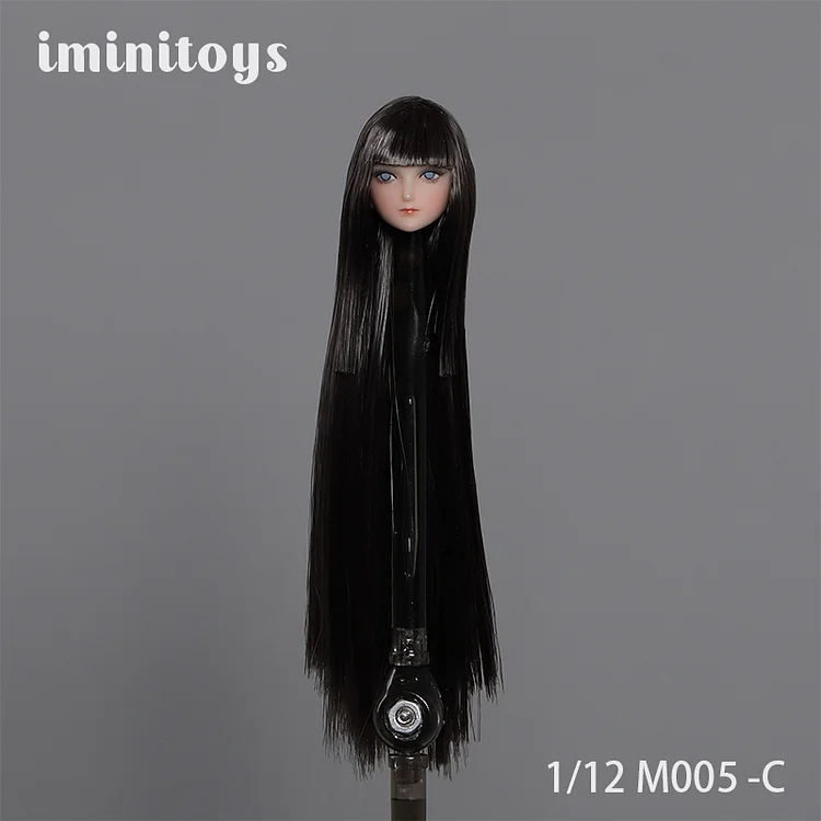 New Sells Iminitoys 1/12 Scale M005 Anime Beautiful Girl Head Sculpt Fit 6 TBLeague  Female Action Figure body