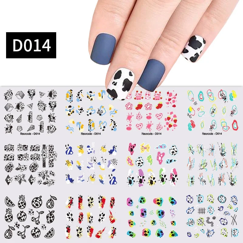 12pcs Valentines Love Letter Water Decals Flower Sliders Nail Stickers for Manicure Nail Art Decoration Transfer Water Sticker-Nail Inspo
