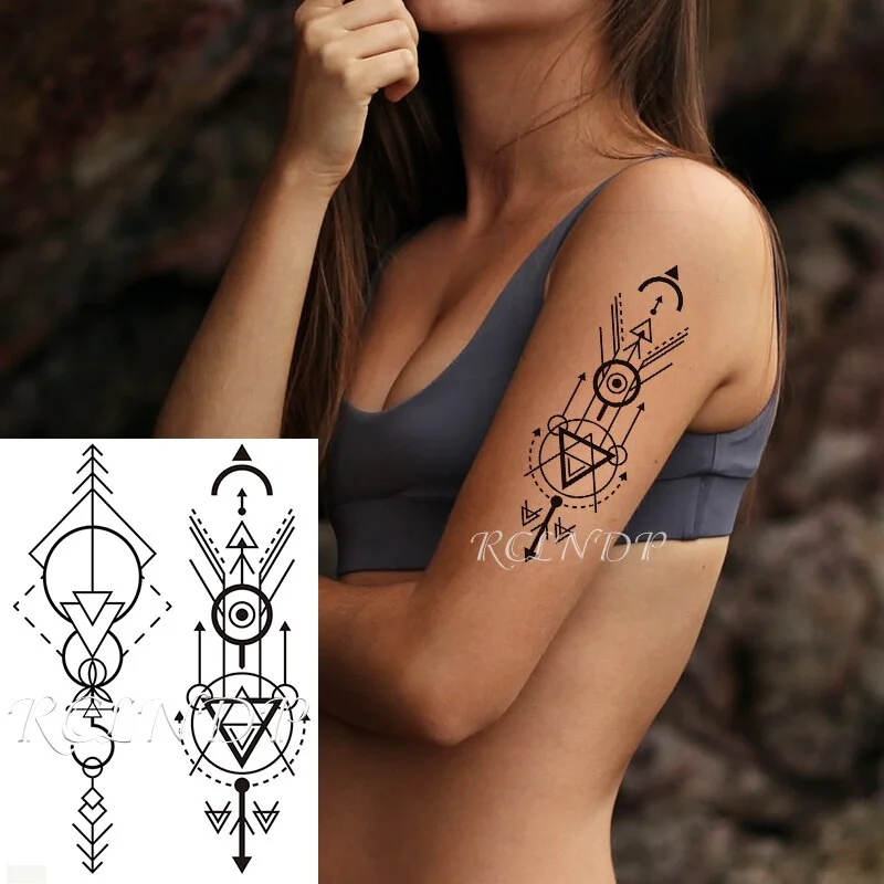 Waterproof Temporary Tattoo Sticker Tribal totem old school fake tatto flash tatoo tatouage Stickers hand arm for girl women men