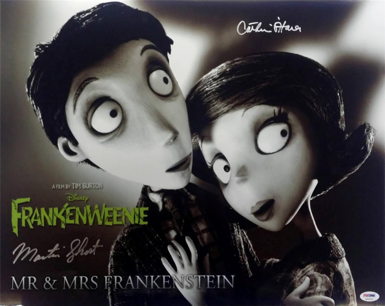 Martin Short Catherine O'Hara Signed Frankenweenie Metallic 16x20 Photo Poster painting PSA Auto