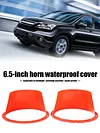 2Pcs 6.5Inch Car Audio Refit Speaker Waterproof Cover Red Car Audio Speaker Ring