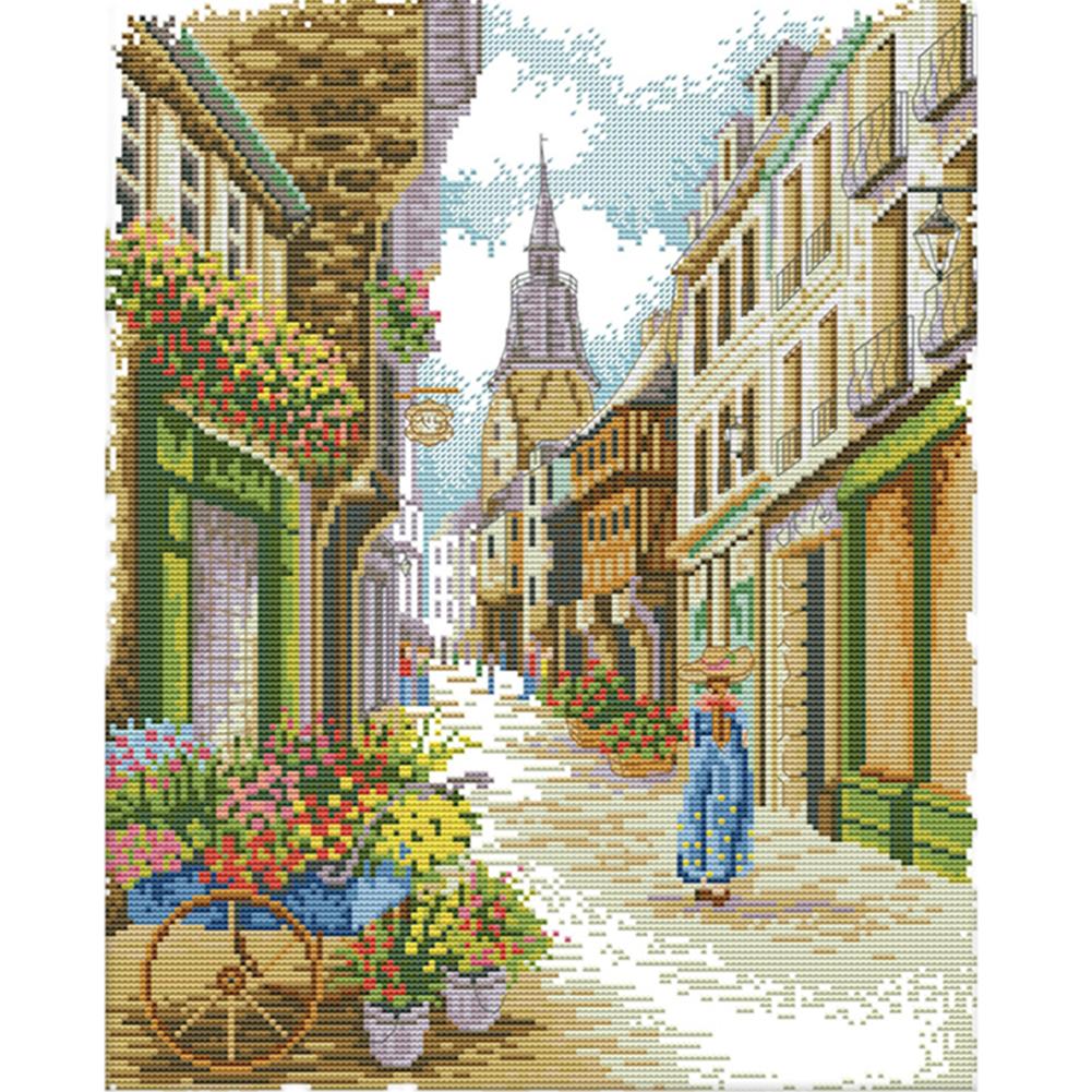 

Scenery - 14CT Stamped Cross Stitch - 43x35cm, 501 Original