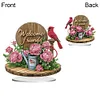 (US Only)2D Flat DIY Garden Plant Desktop Diamond Art Kits Bedroom Table Decoration