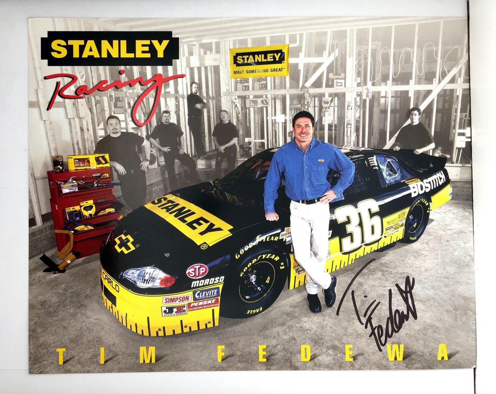 Tim Fedewa Signed 8x10 Photo Poster painting Promo Hero Card Postcard NASCAR  SHIP Autograph