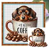 (Multi-Style) Dog Coffee Cup-11CT Stamped Cross Stitch 40*40cm/15.75*15.75in tapestrymarket