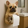 Wall Mount Toilet Paper Roll Holder Dog Shape Paper Stand for Kitchen Bathroom
