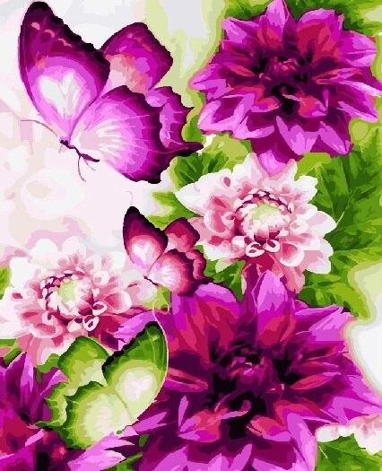 

Mix Fall Flowers With Butterflies – Paint By Numbers - 40*50CM, 501 Original