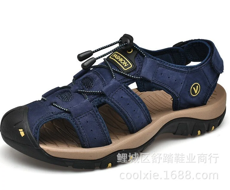 Tanguoant Genuine Leather Men Shoes Summer New Large Size Men's Sandals Men Sandals Fashion Sandals Slippers Big Size 38-47