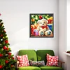 (40*40cm)Christmas Teddy Bear - Full Round Drill Diamond Painting