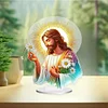 (US Only)2D Flat Print DIY Sunshine Jesus Desktop Diamond Art Kits Double-Sided for Table