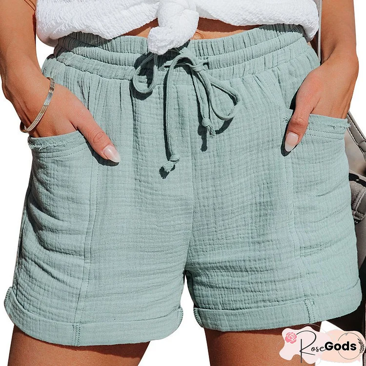 Casual Solid Shorts Summer Plain Shorts