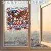 Diamond Painting Single-Sided Acrylic Flag and USA 250th Hanging Pendant Sun Catcher for Home Garden Wall Door