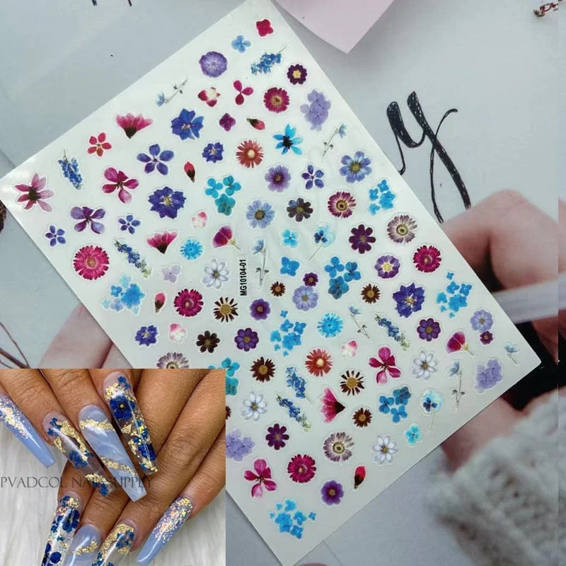 Nail Art 3D Stickers Decals Hearts Gold Manicure Nails Design Adhesive Sticker Wraps Tip Decoration-Nail Inspo