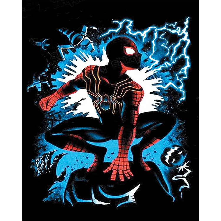 Silhouette - Spiderman 11CT Counted Cross Stitch 40*50CM