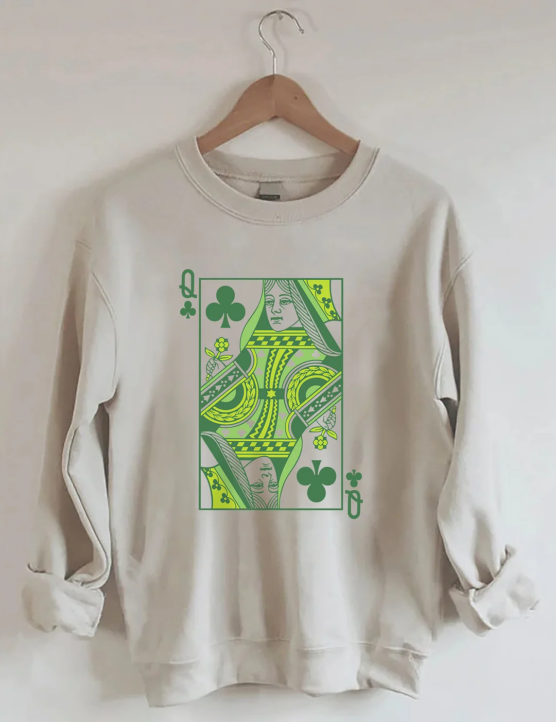 Queen Of Clubs St. Patrick's Day Sweatshirt 