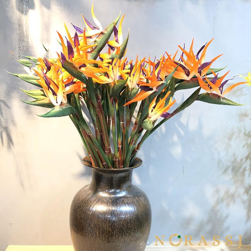 Fake Flowers Colorful Bird of Paradise Faux Plants