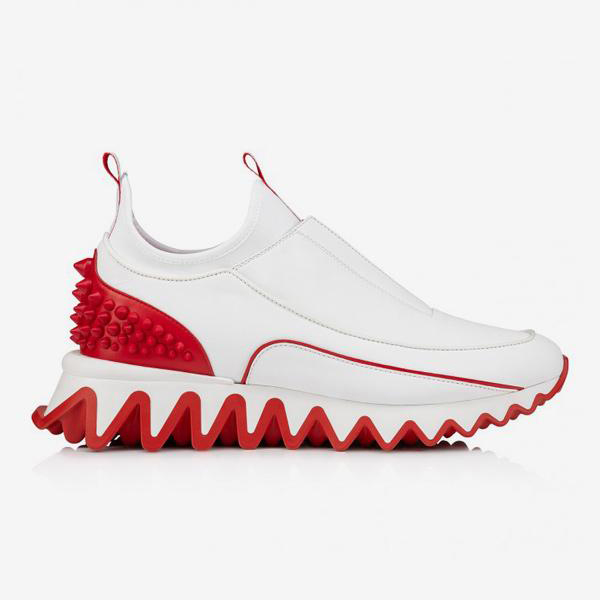 Gentleman's Red bottom Sneakers Polyester Round Toe Slip On Sneakers Rvet Decoration -vocosishoes