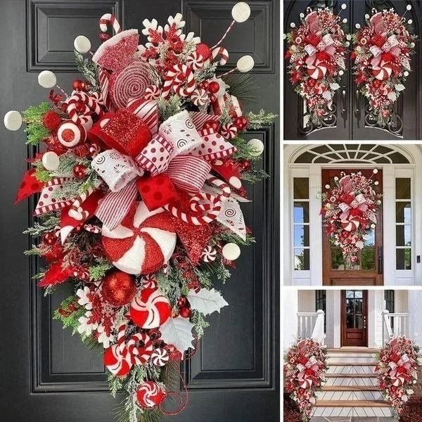 ❤️🎁Classic Christmas Wreath-🍭Candy Cane Christmas Wreath🍭