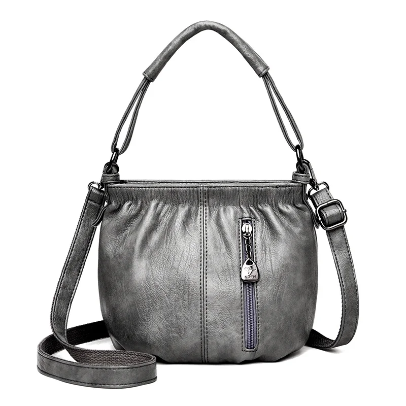 Simple Bucket Bag Casual Purse Bag Shoulder Slung Bag